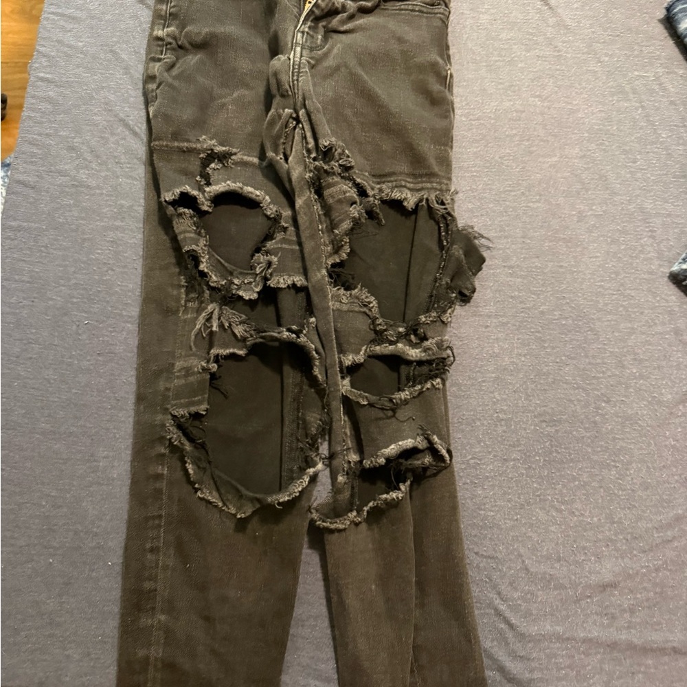 American Eagle Outfitters Black Denim Jeans with Brand Tag 0